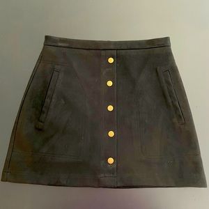 Black Suede Mini Skirt